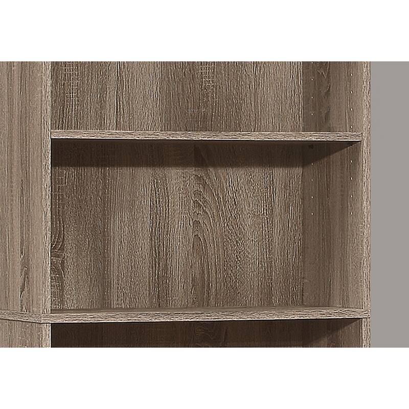 Transitional 6 Tier Bookshelf, 72"h Bookcase with 3 Adjustable Shelves and 2 Fixed Shelves for Living room Office Bedroom