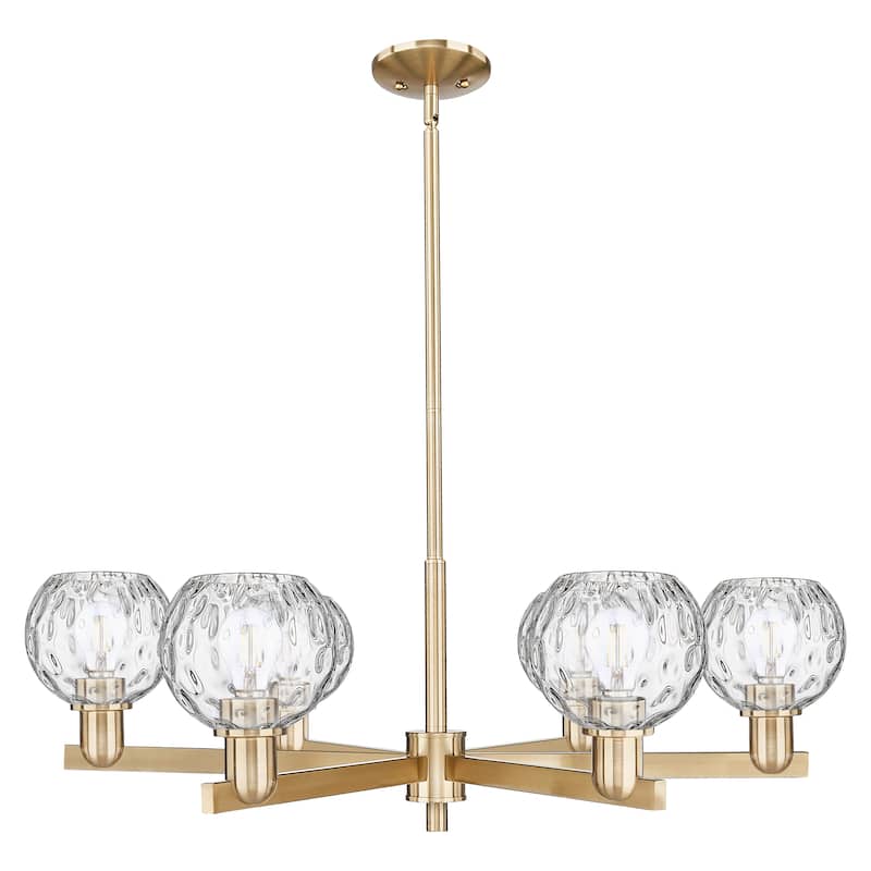 Innovations Lighting Endless Possibilities Arcadia - Athens Water Glass - 6 Light 36" Stem Hung Chandelier - Champagne Bronze