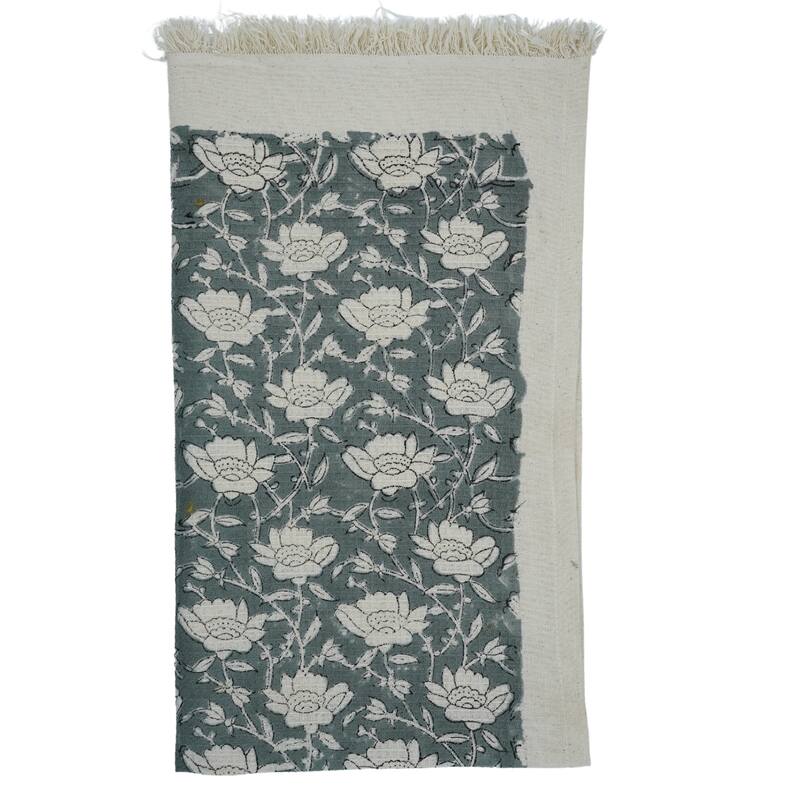 Fabdivine Handmade Floral Block Print Kitchen or Bath Room Hand Towels Home or Office Accent