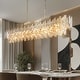 KAYLA 24in Chandelier 10-Light Crystal Chandelier - 55.1in - Gold