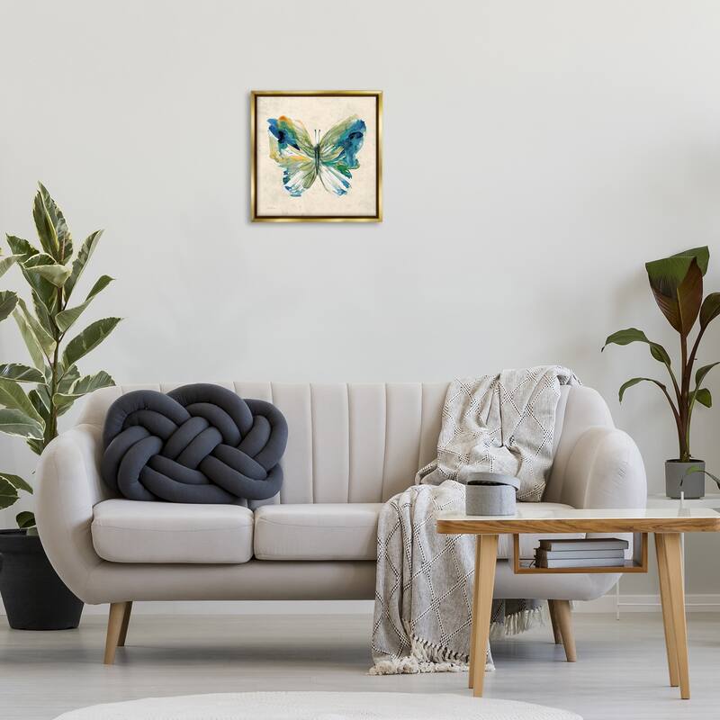Stupell Vivid Abstract Butterfly Wings Framed Floater Canvas Wall Art Design By Carol Robinson