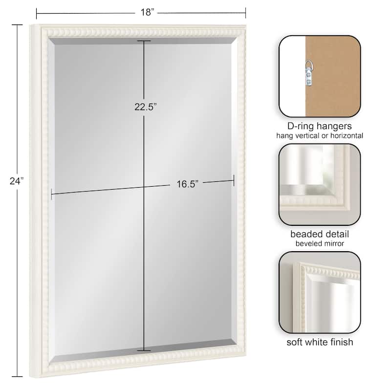 Kate and Laurel Makenna Rectangle Wall Mirror
