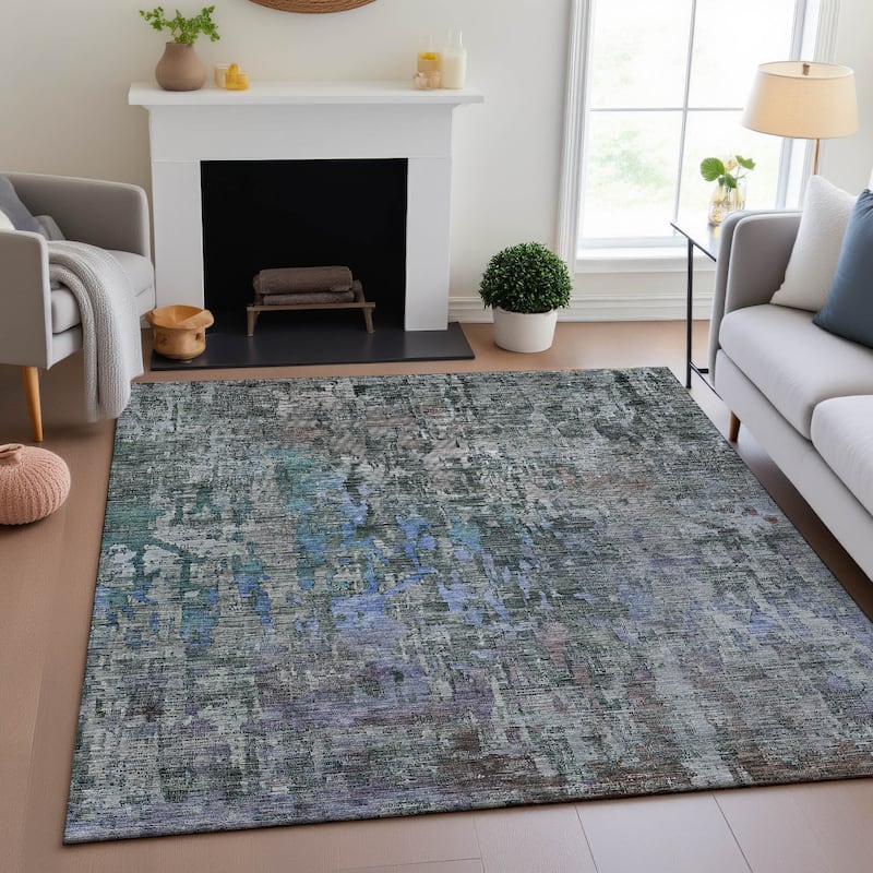 Premium Washable Super Soft Modern Ombre Mayfield Rug - Fern - 8' x 10'