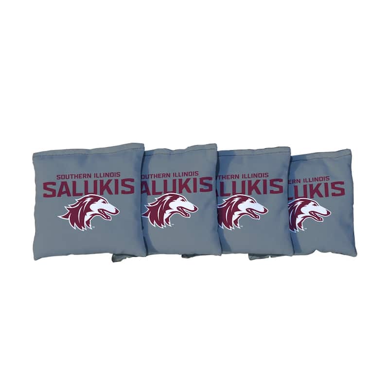 SOUTHERN ILLINOIS SIUC SALUKIS Black Cornhole Bags - Corn Filled