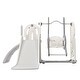 preview thumbnail 12 of 25, 5 in 1 Toddler Slide and Swing Set, Indoor Outdoor Playground Set Toddler Climber Slide Playset with Basketball Hoop for Babies