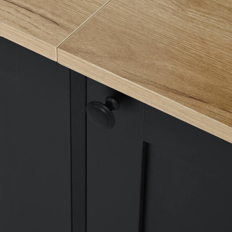 Elegant Arched Farmhouse TV Stand with Wood Grain, for TVs Up to 70" - 91.6" W × 14.9" D × 73.8" H