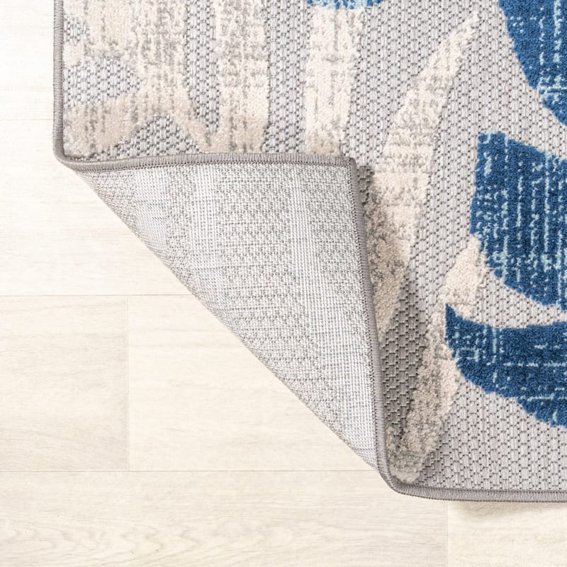 JONATHAN Y Algarve Tropical Leaf High-Low Indoor/Outdoor Area Rug