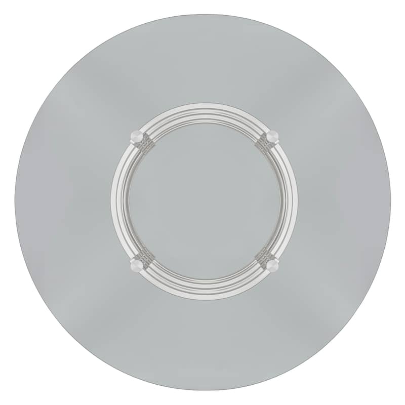 Nova Round Glass Top Vortex Iron Base Dining Table by iNSPIRE Q Bold