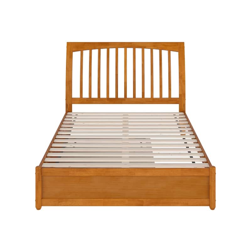 Roslyn Platform Bed with Panel Footboard and Twin Trundle