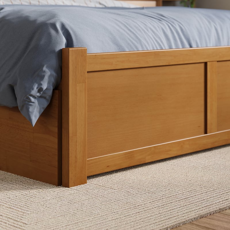 AFI Concord Full Platform Bed with Footboard & Full Trundle