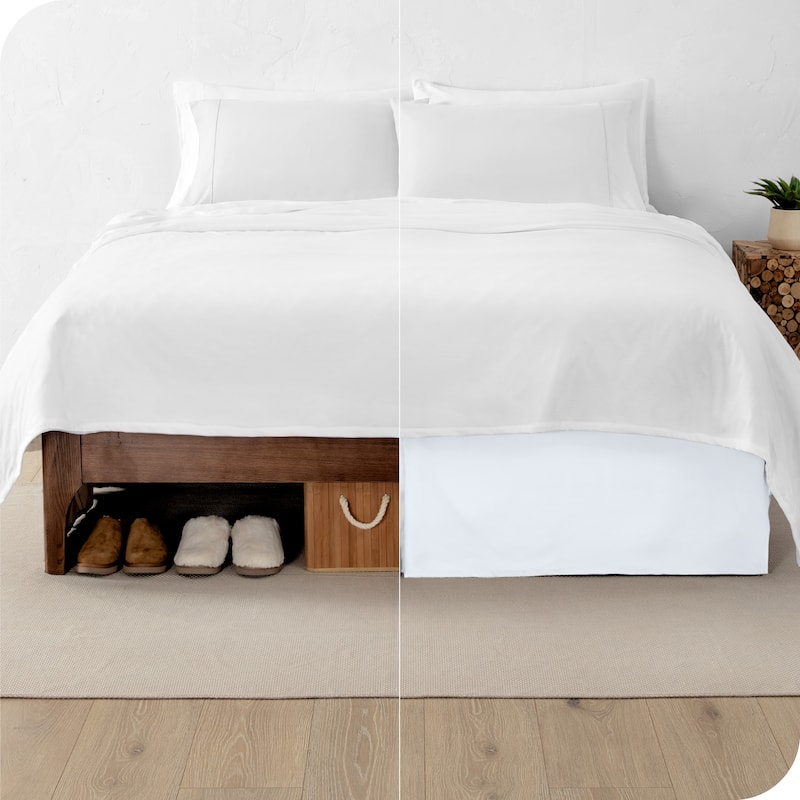 Bare Home Pleated Bed Skirt - 15-Inch Tailored Drop Easy Fit