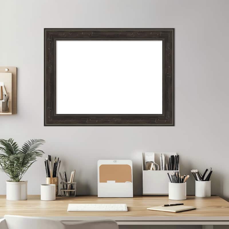 Amanti Art Shipwreck Black Narrow Framed Dry Erase Magnetic Board