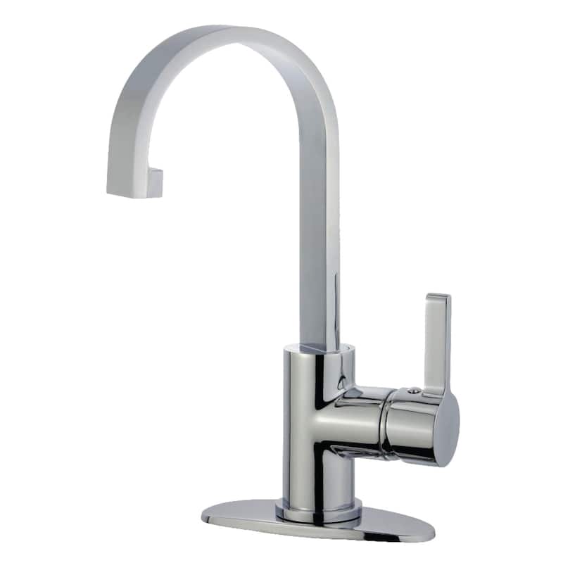 Continental Single-Handle Bathroom Faucet with Push Pop-Up in Polished Chrome