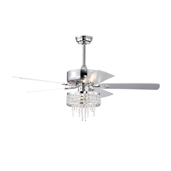 52 in Indoor Fandeliers Modern Crystal LED Ceiling Fan with Light and ...