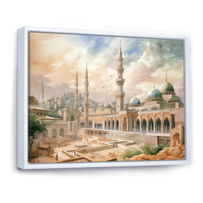 Designart "The Prophets Mosque Religious II" Christianism Framed Canvas Wall Art