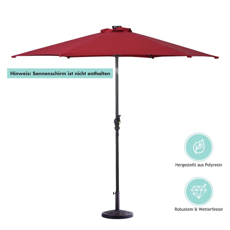 18" Round Umbrella Base Stand Heavy Duty Outdoor Stand