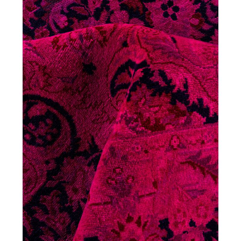 Overdyed One-of-a-Kind Hand-Knotted Area Rug - Purple - 10' 1" x 14' 0"