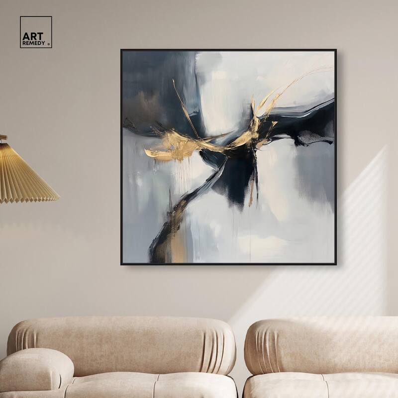 Golden Fissure I Canvas by Art Remedy