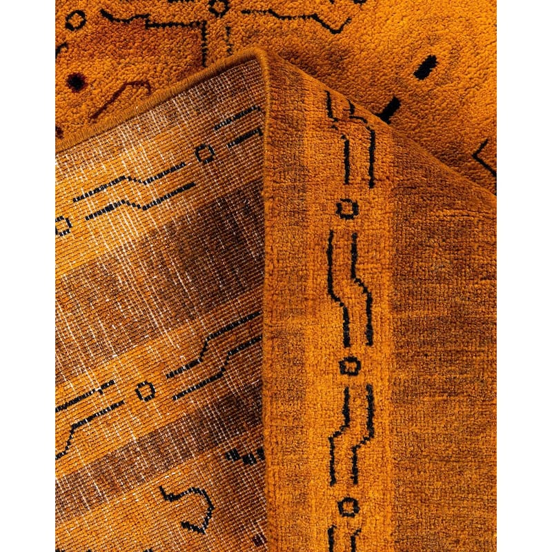 Vibrance, One-of-a-Kind Hand-Knotted Area Rug - Orange, 4' 2" x 6' 2" - 4' 2" x 6' 2"