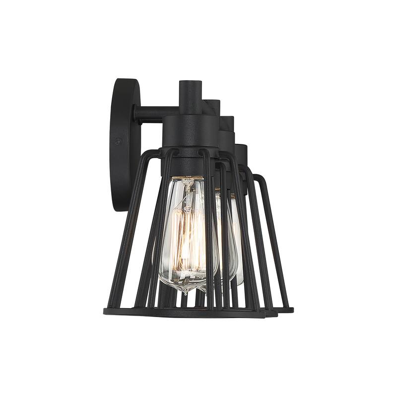 Carbon Loft Ashwiny Earth Black 3-light Vanity Light