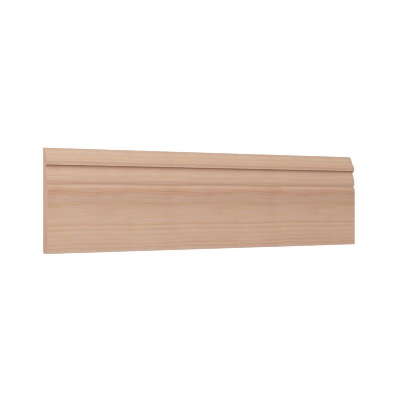 WM518: 9/16-in D x 5-1/4-in W x 96-in L Americraft Solid Hardwood Stain Grade Base Moulding