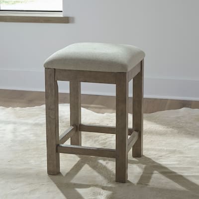 Bartlett Field Dusty Taupe Upholstered Console Stool