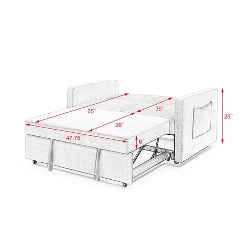 Loveseats Sofa Bed with Pull-out Bed