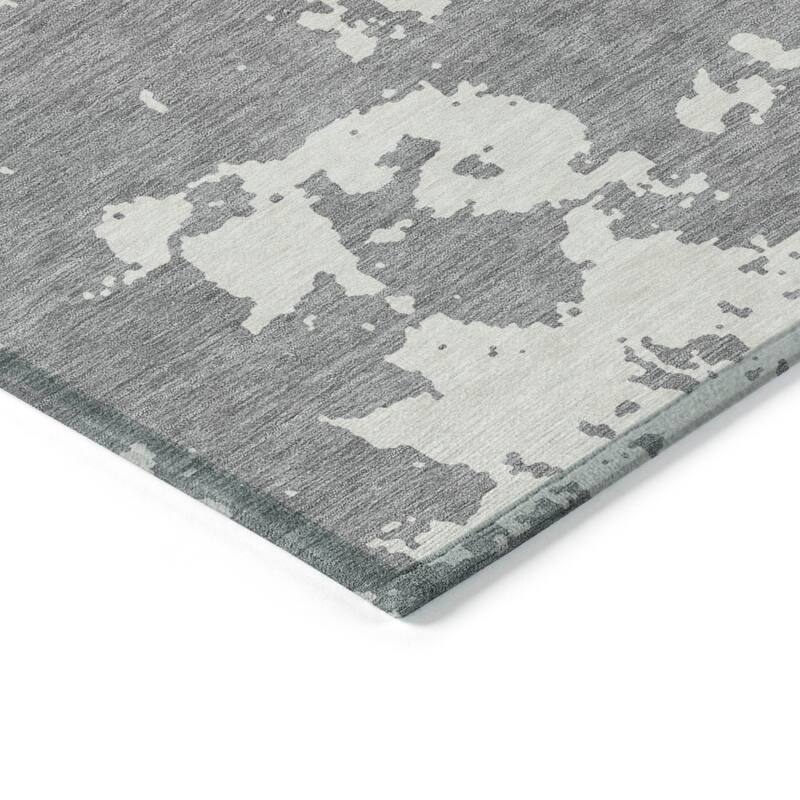 Machine Washable Indoor/ Outdoor Chantille Abstract Rug