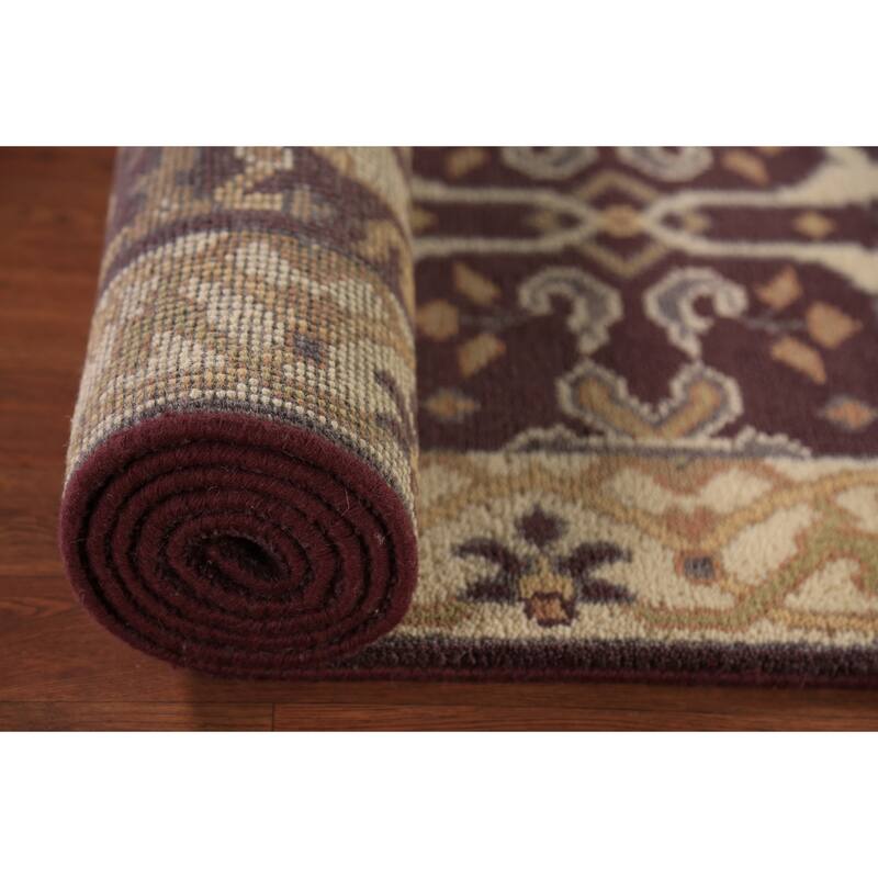Oushak Oriental Runner Rug Handmade Red Wool Carpet - 2'6" x 9'10"