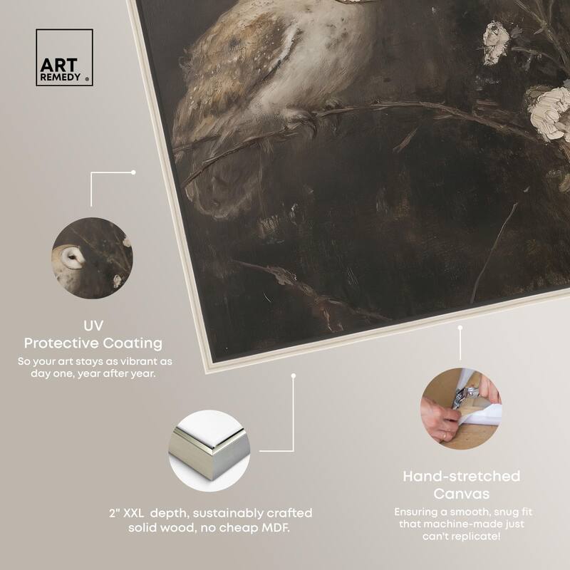 Owl in the Shadows I Canvas by Art Remedy