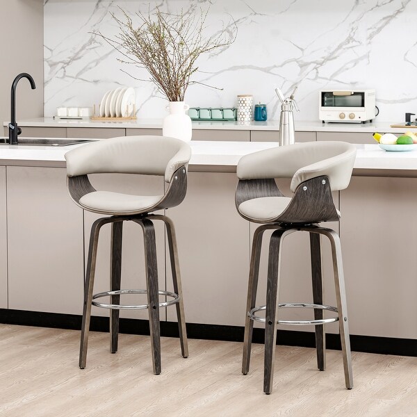 Glitzhome Set of 2 or 4 Modern Counter & Bar Height Wooden