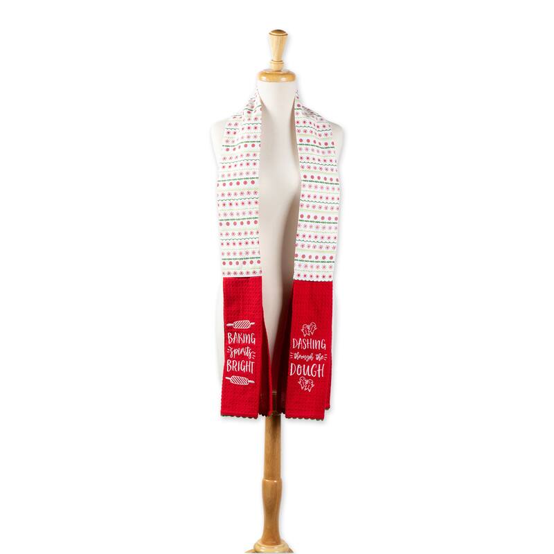 DII Kitchen Towel Holiday Baking Kitchen Scarf, 4x70"
