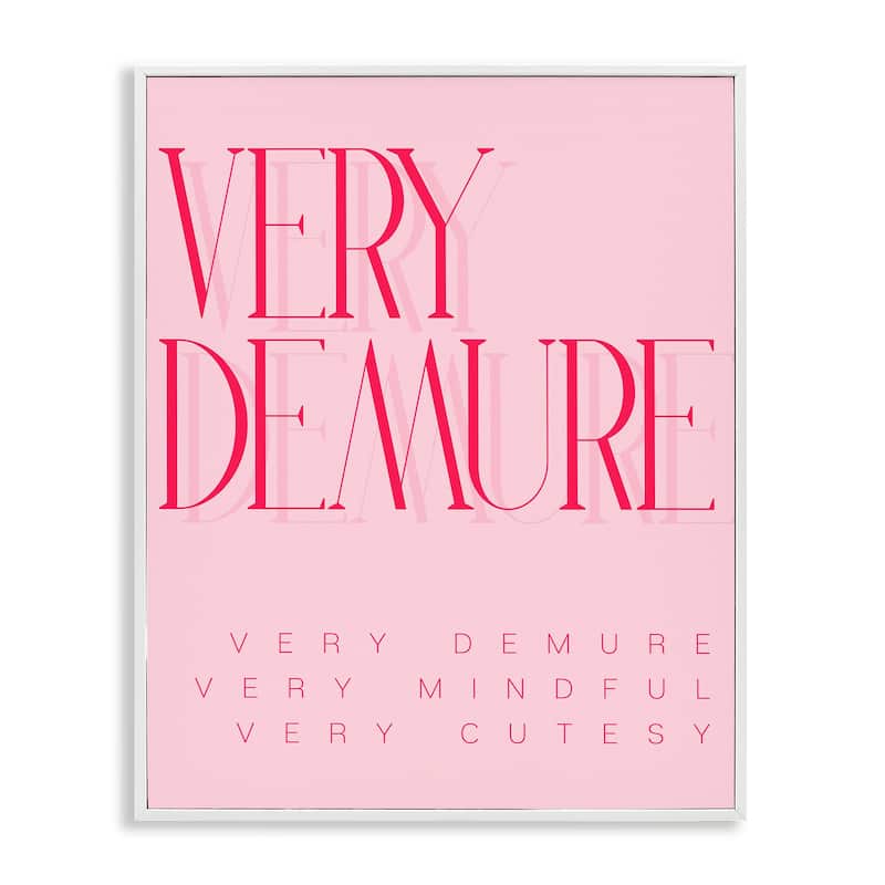 Stupell Elegant Pop Culture Phrase Framed Giclee Art Design By Lil' Rue - 16 x 20 - White