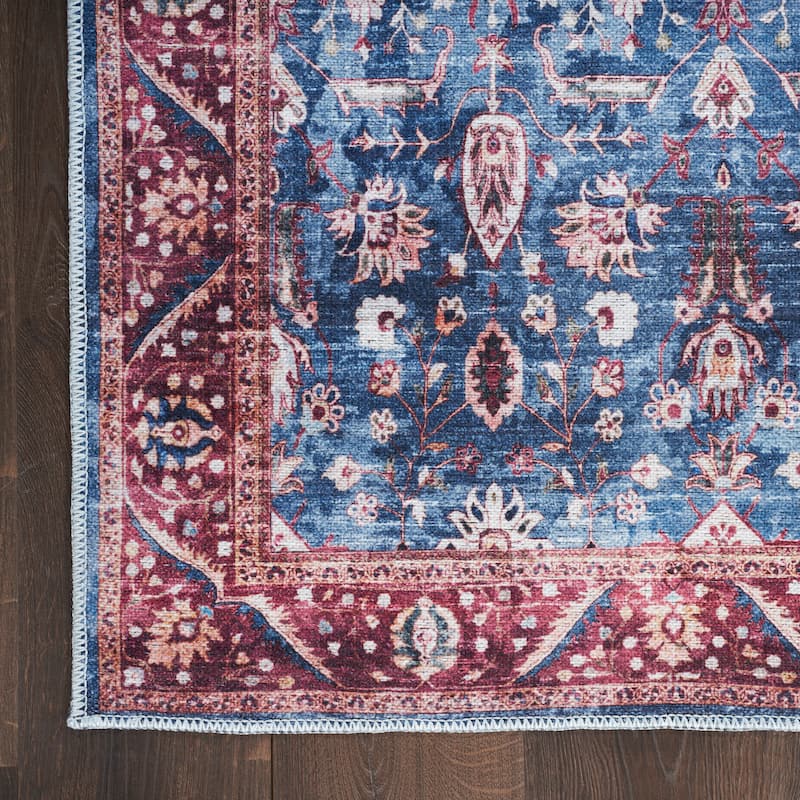 Brilliance Machine Washable Persian Vintage Medallion Area Rug