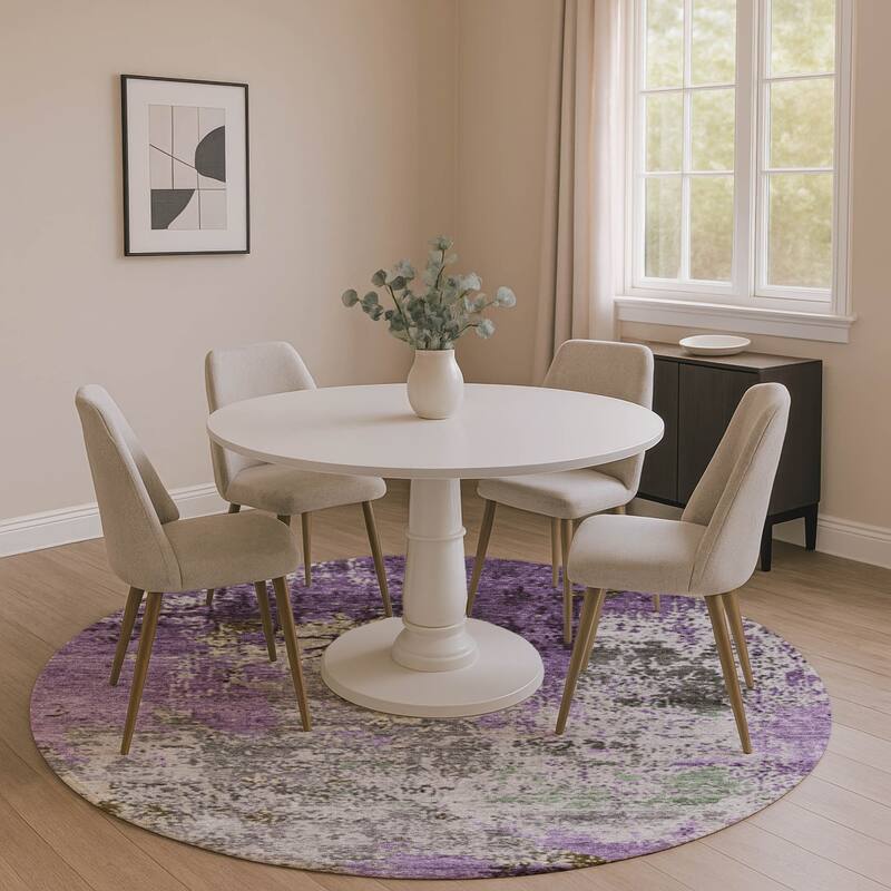 Premium Washable Super Soft Mayfield Rug - Lavender - 8' x 8'