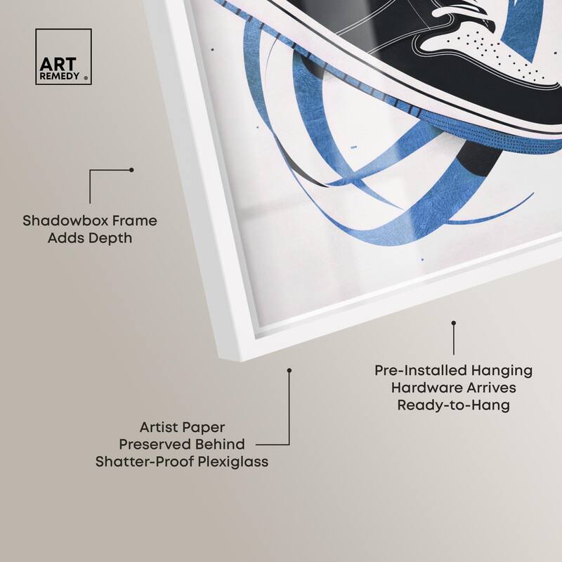 Blue Ribbon Sneaker Shadowbox by Art Remedy