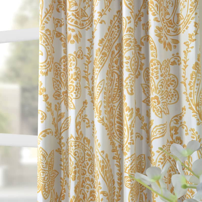 Exclusive Fabrics Tea Time Room Darkening Curtain (2 Panels)