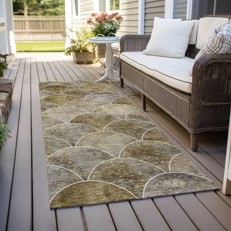 Machine Washable Indoor/ Outdoor Chantille Contemporary Rug