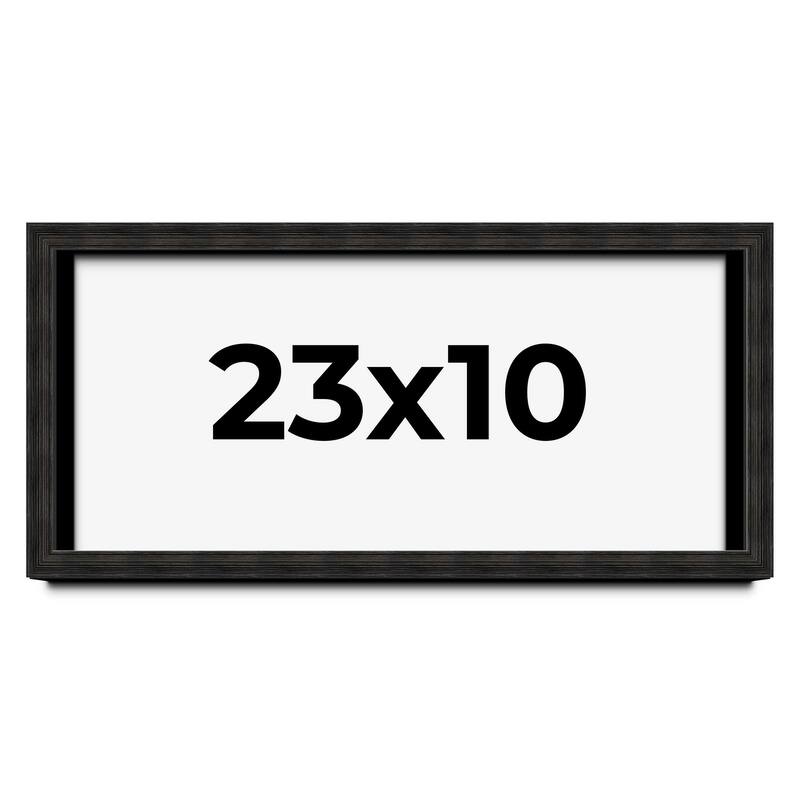 23x10 Shadow Box Black Rustic Barnwood Display Frame | 1.125 Inch