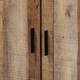 preview thumbnail 6 of 9, Cyrille Modern and Contemporary Farmhouse Rustic 3-Door Shoe Cabinet
