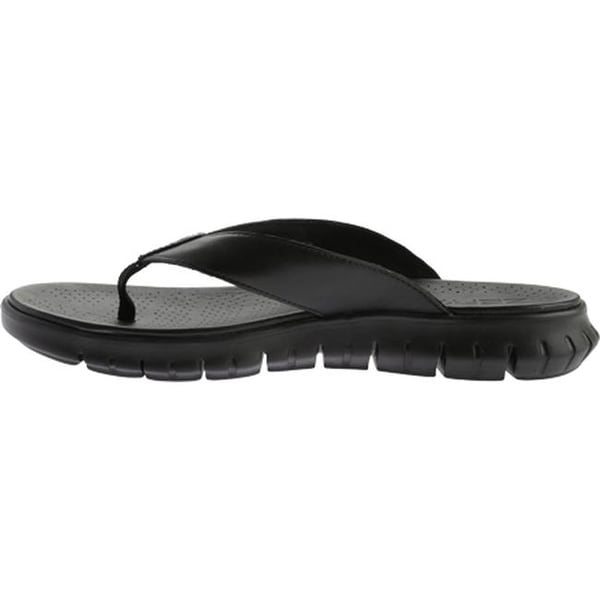 ZeroGrand Thong Sandal Black Leather 