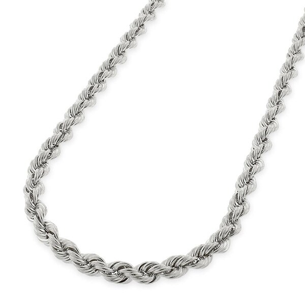 14K White Gold 3MM Solid Rope Diamond