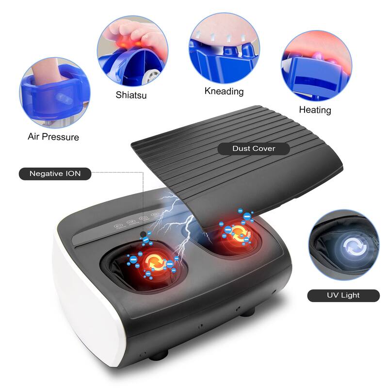 Carepeutic Ionic Air Compression Shiatsu Foot Massager with UV Light