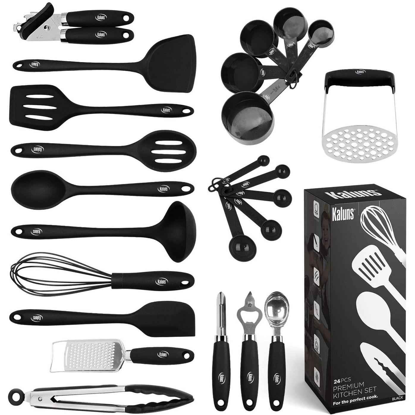 Kitchen Nylon Cooking Utensil Spatula Set And Accessories 44 Pcs