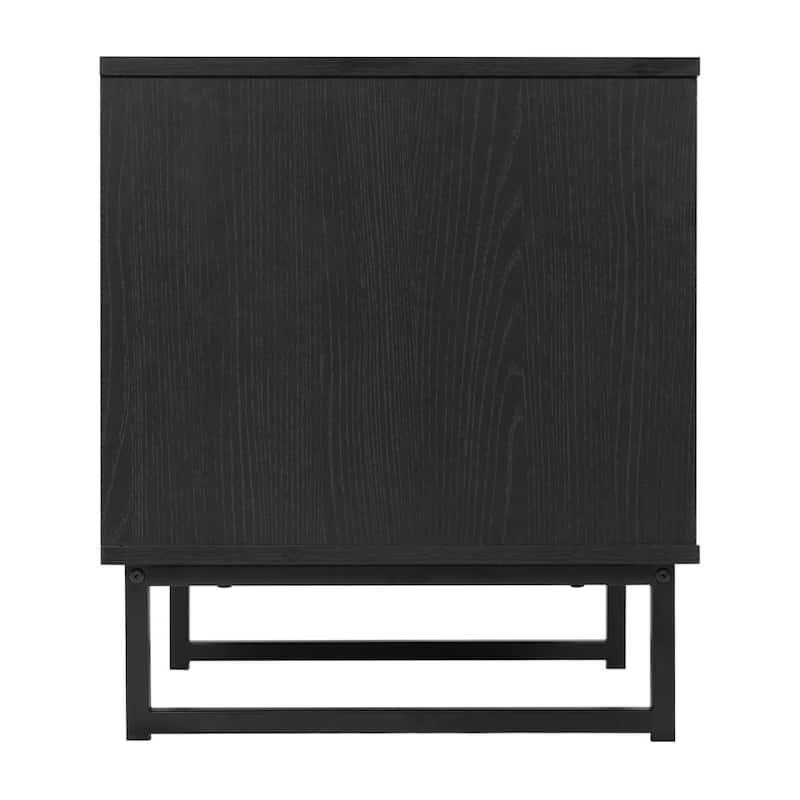 Mid-Century Modern Side Table with Storage Drawer and Shelf - 17"W x 19"D x 22"H