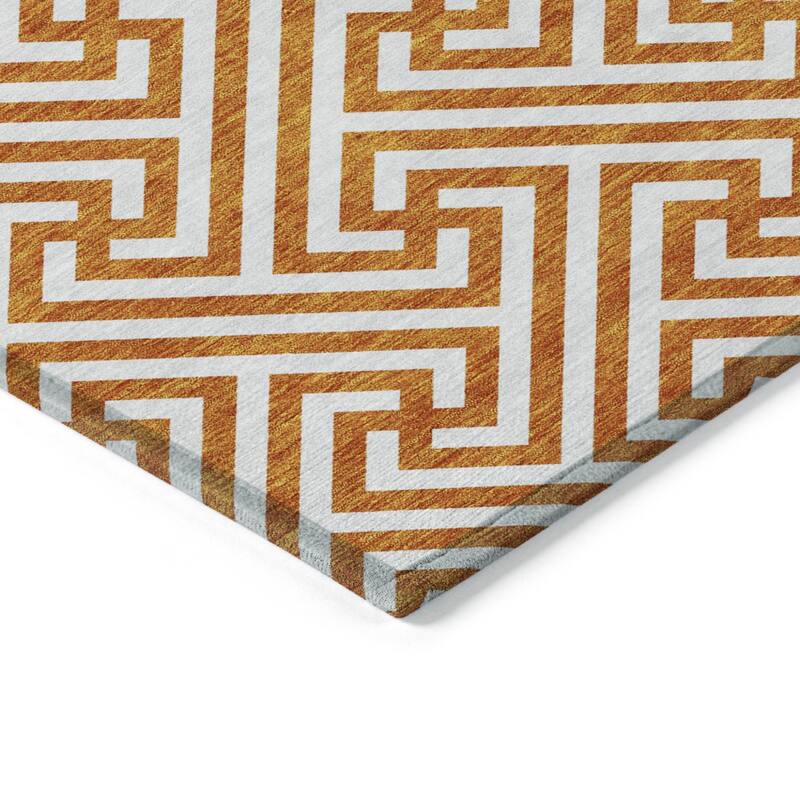 HomeRoots Geometric Transitional Rectangle Outdoor Rug