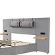 preview thumbnail 20 of 20, Storage Full Size Platform Bed with 2 Outlets, 2 Bedside Pillows and Shelves