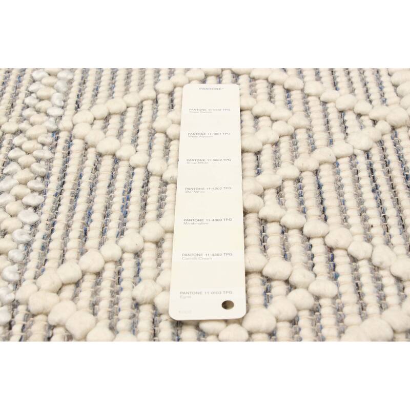 ECARPETGALLERY Braid weave Sienna Cream Wool Rug - 5'1 x 7'9