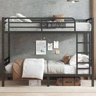 Safety Design Metal Full XL over Full XL Bunk Bed