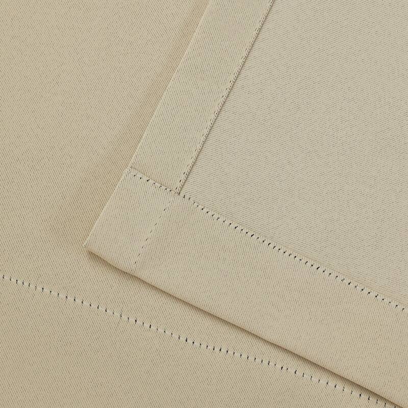 Superior Solid Machine Washable Room Darkening Blackout Curtains with Back Tabs, Set of 2